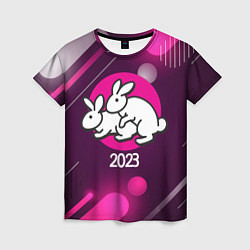 Женская футболка Кролики 2023