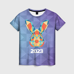 Футболка женская Кролик из мозаики 2023, цвет: 3D-принт