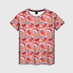 Женская футболка Christmas pattern