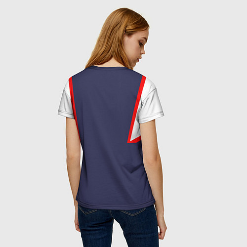 Женская футболка FIRM с белыми плечами / 3D-принт – фото 4