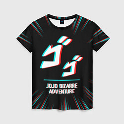 Женская футболка Символ JoJo Bizarre Adventure в стиле glitch на те