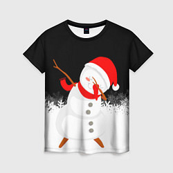Женская футболка Снеговик dab
