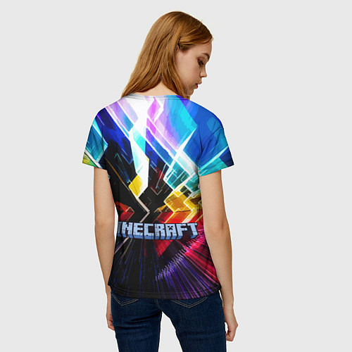 Женская футболка Minecraft - warrior - sword / 3D-принт – фото 4