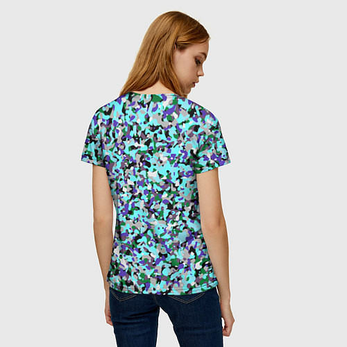 Женская футболка Абстрактные разноцветные пятна / 3D-принт – фото 4
