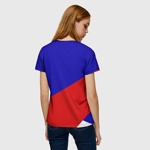 Женская футболка Сборная франции три цвета / 3D-принт – фото 4