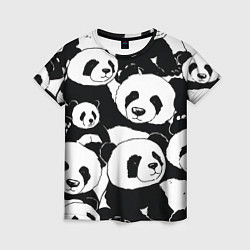 Женская футболка С пандами паттерн