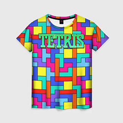 Женская футболка Тетрис - паттерн