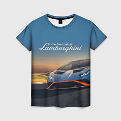 Футболка женская Lamborghini Huracan STO - car racing, цвет: 3D-принт