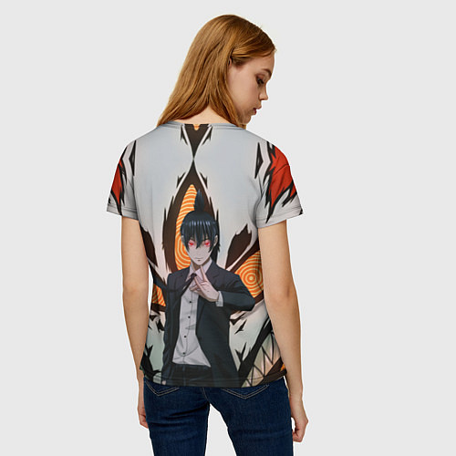 Женская футболка Демон лис и Аки / 3D-принт – фото 4