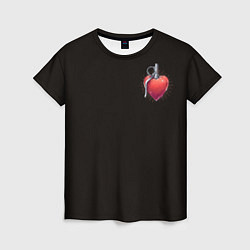 Женская футболка Сердце - граната