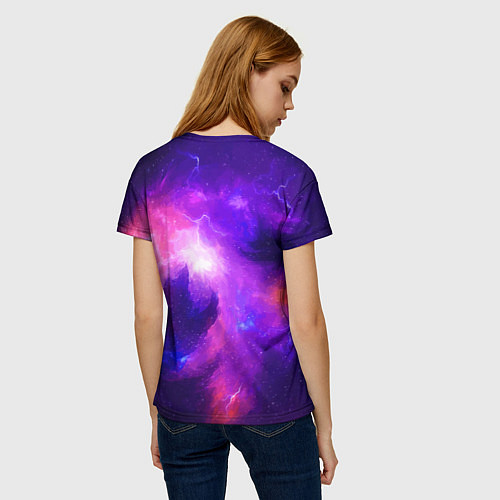 Женская футболка Бескрайнее космическое пространство / 3D-принт – фото 4