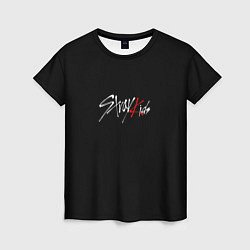 Женская футболка Stray Kids white logo