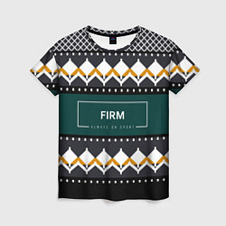 Женская футболка FIRM ретро свитер