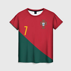 Футболка женская Роналду ЧМ 2022 сборная Португалии, цвет: 3D-принт