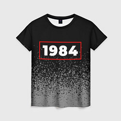 Женская футболка 1984 - в красной рамке на темном