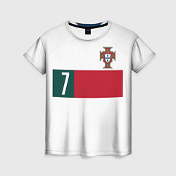 Женская футболка Роналду ЧМ 2022 Португалия выездная