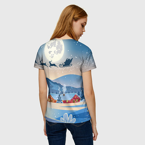 Женская футболка Зайчонок смотрит вверх / 3D-принт – фото 4