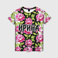 Женская футболка Ирина в цветах
