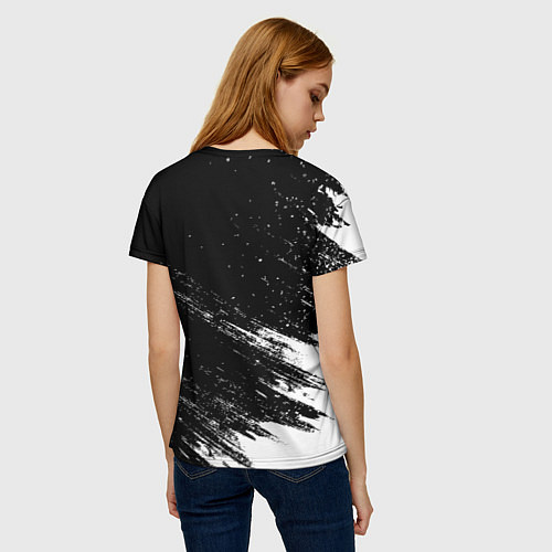 Женская футболка Девушка рестлер - определение на темном фоне / 3D-принт – фото 4