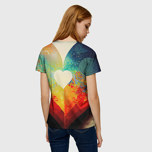 Женская футболка Your heart / 3D-принт – фото 4