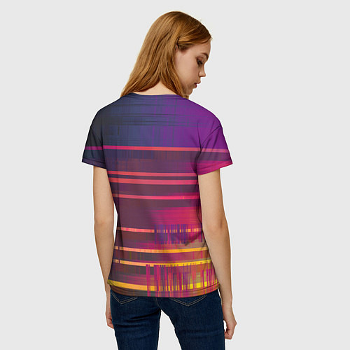 Женская футболка NFS unbound пиксель полосы / 3D-принт – фото 4
