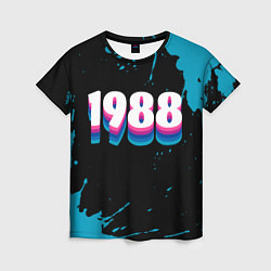 Женская футболка Made in 1988: vintage art