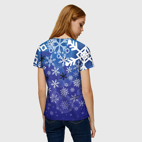 Женская футболка Сказочный снегопад / 3D-принт – фото 4