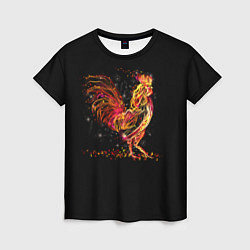 Женская футболка Огненный петух