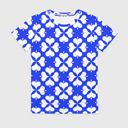 Женская футболка Четырехлистный клевер синий