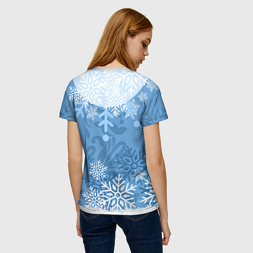 Женская футболка Снегурочка с косами / 3D-принт – фото 4