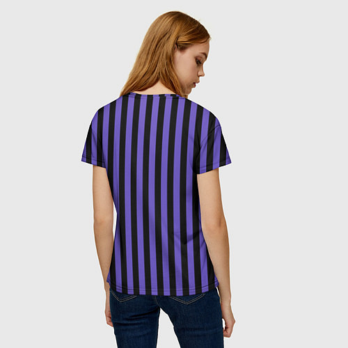 Женская футболка Школьники Невермор: фиолетовая форма / 3D-принт – фото 4