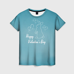 Женская футболка Счастливый день валентина