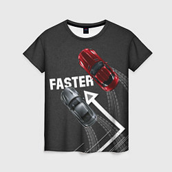 Женская футболка Faster гонки JDM