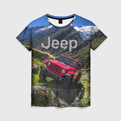 Женская футболка Chrysler Jeep Wrangler Rubicon - горы