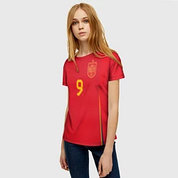 Футболка женская Гави ЧМ 2022 сборная Испании, цвет: 3D-принт — фото 2
