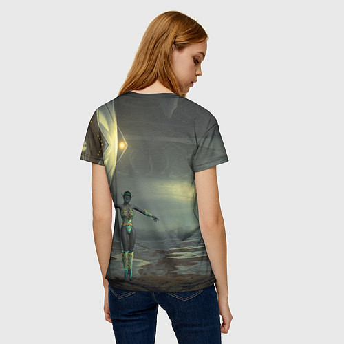 Женская футболка Эльфийка в пустошах / 3D-принт – фото 4