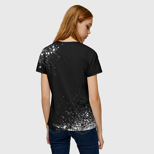 Женская футболка Девушка воллейболист - определение на темном фоне / 3D-принт – фото 4