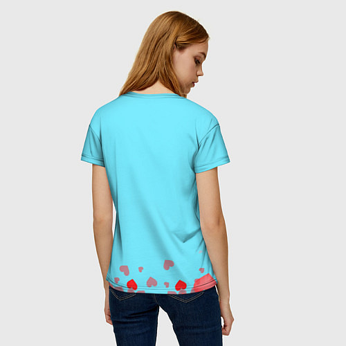 Женская футболка Ежик с Валентинкой / 3D-принт – фото 4
