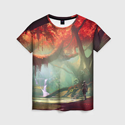 Женская футболка Destiny пейзаж джунглей