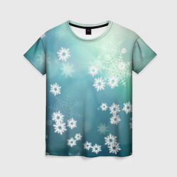 Женская футболка Снежный ветерок