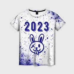 Женская футболка 2023 Кролик в стиле граффити на светлом