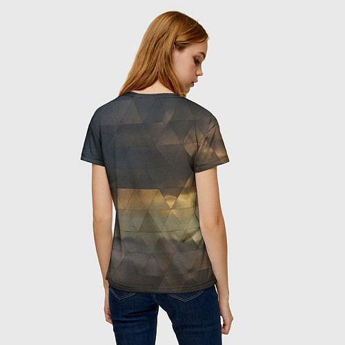 Женская футболка Природное отражение в стеклянной абстракции / 3D-принт – фото 4