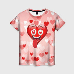 Женская футболка Безумное сердце