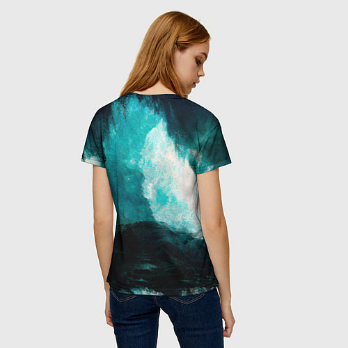 Женская футболка Бушующее море / 3D-принт – фото 4