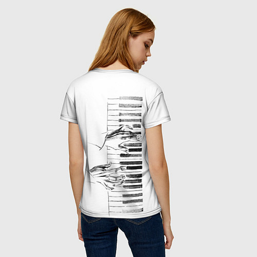 Женская футболка Фортепианный концерт / 3D-принт – фото 4