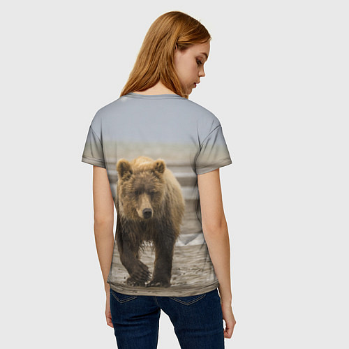 Женская футболка Медвежонок в аэропорту / 3D-принт – фото 4