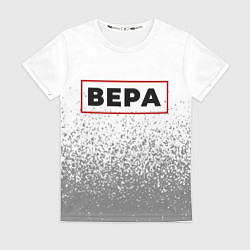 Футболка женская Вера - в красной рамке на светлом, цвет: 3D-принт