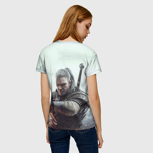 Женская футболка Ведьмак 3 дикая охота / 3D-принт – фото 4