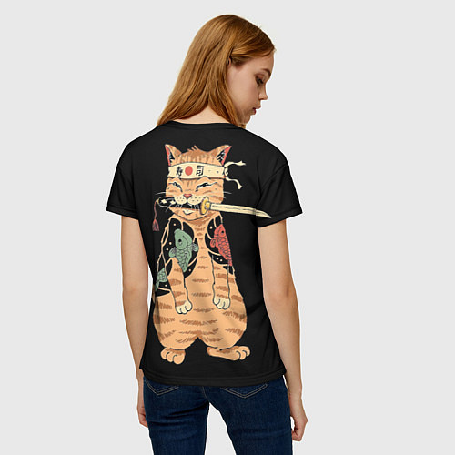 Женская футболка Yakuza cat / 3D-принт – фото 4