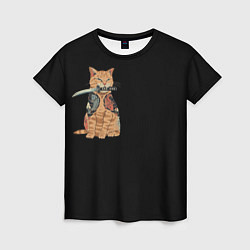 Женская футболка Yakuza cat